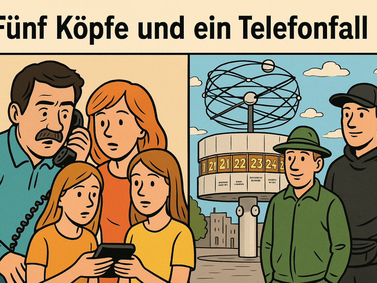 708) Fünf Köpfe und ein&nbsp;Telefonfall